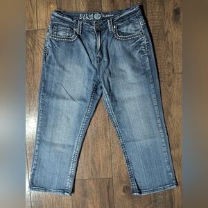 Ethyl Jeans Classic Women's Embellished Western Rodeo Style Capri Jeans Size 8